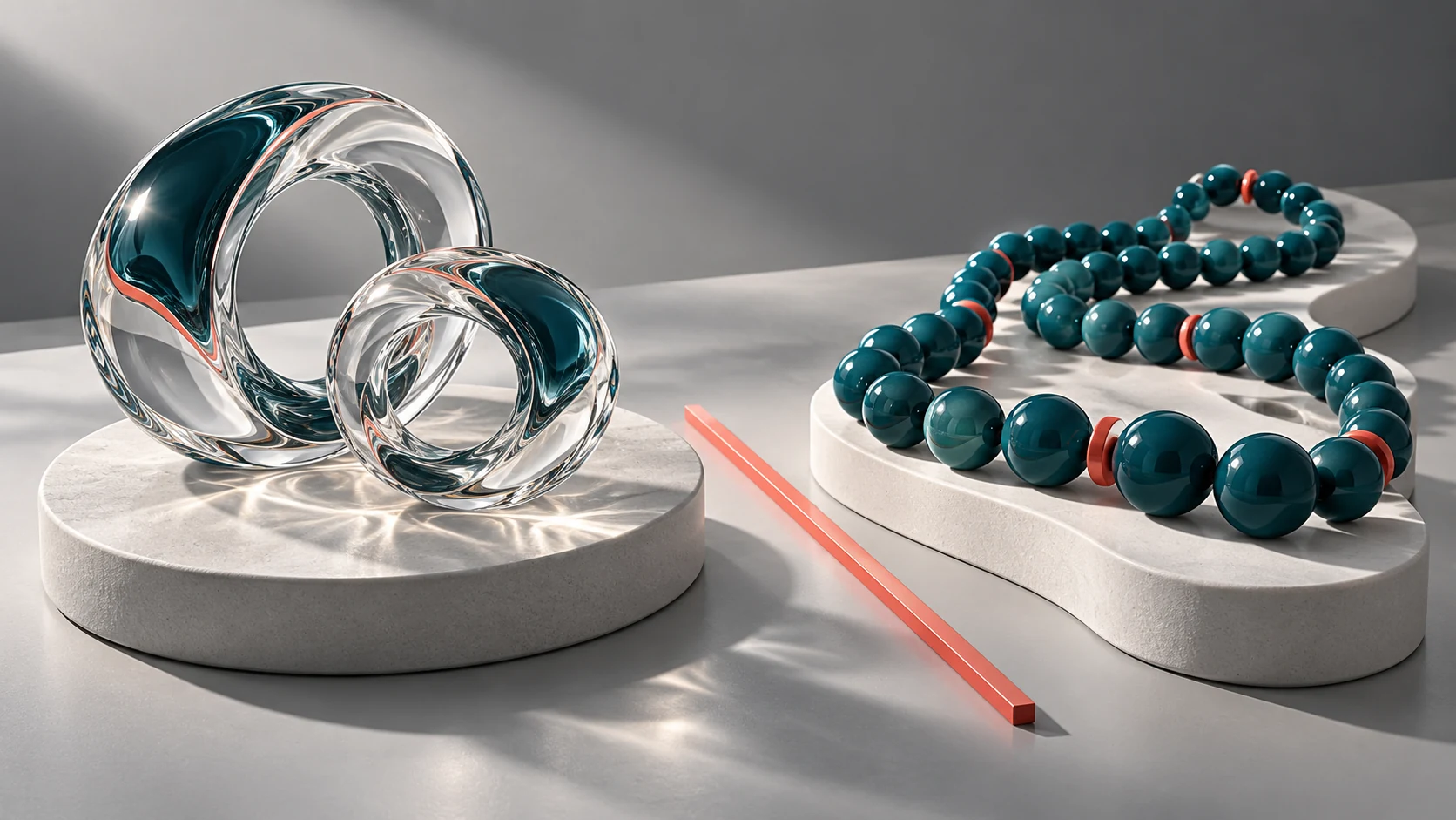 Conceptual contrast between compact molecular forms and a peptide chain