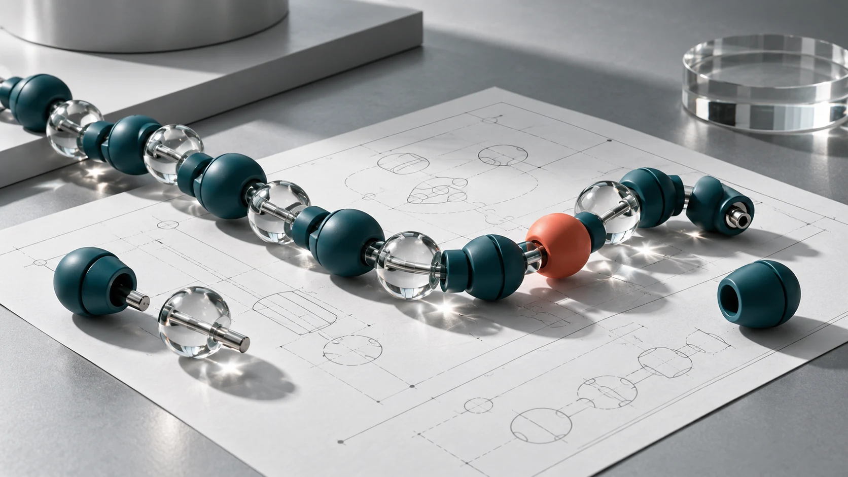 Modular peptide chain concept with a project specification sheet